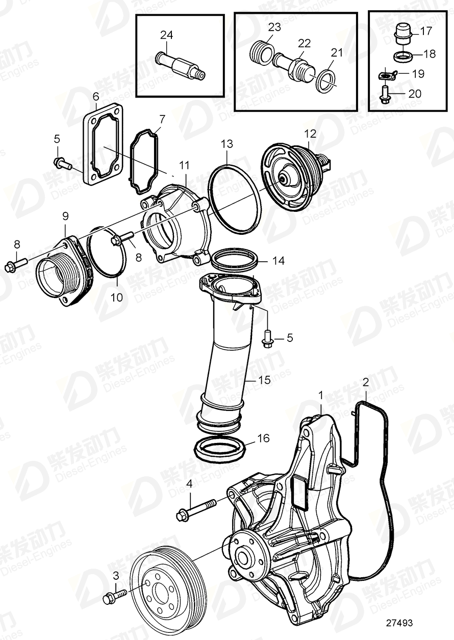 VOLVO Hose nipple 996429 Drawing